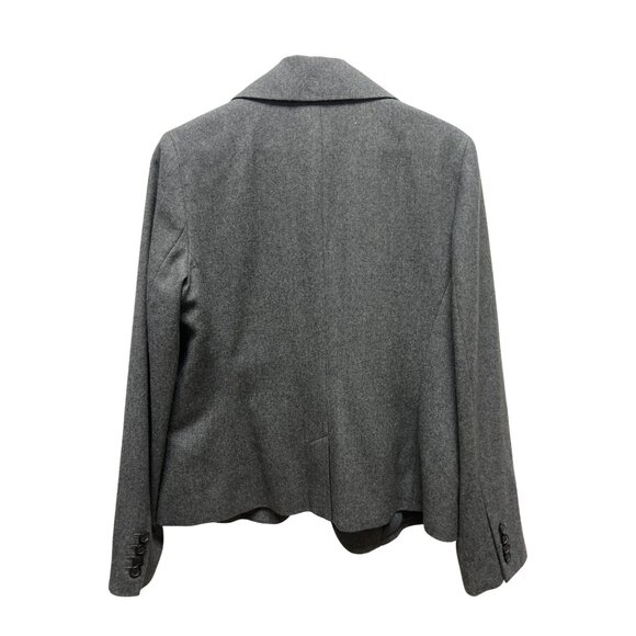 Talbots Gray Wool Ruched Classic Tailored Blazer - Picture 7 of 8